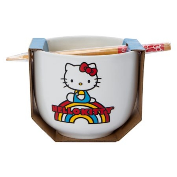 NIB! Hello kitty Ramen bowl with chopsticks - Picture 3 of 5
